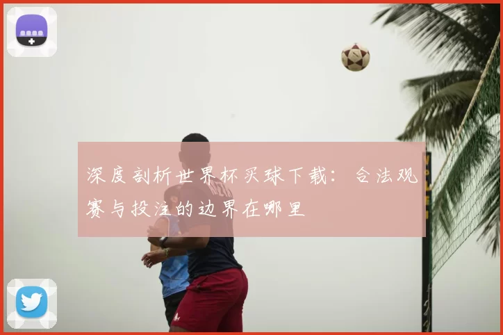 深度剖析世界杯买球下载:合法观赛与投注的边界在哪里